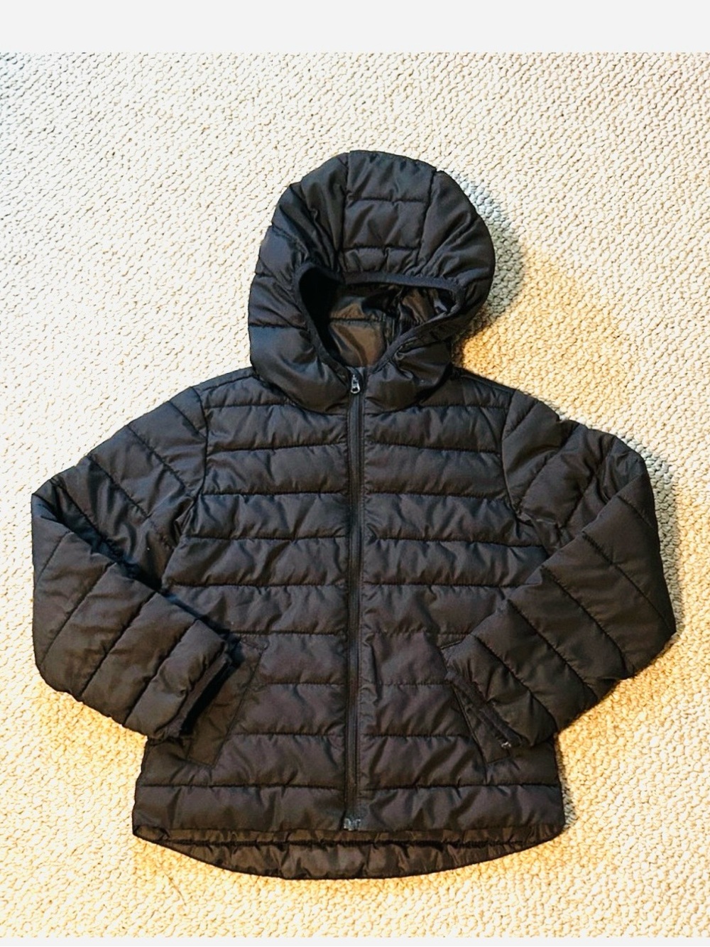 Kids Old Navy Active Kids Black Hooded Puffer Jacket